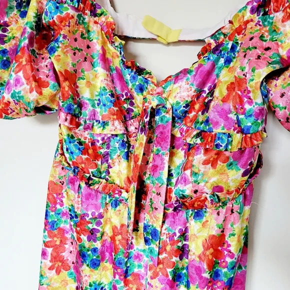 For Love And Lemons Merrill Puff Sleeve Mini Dress - Picture 8 of 14